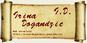 Irina Dogandžić vizit kartica